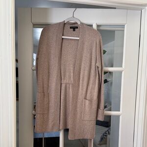 Banana Republic Light Brown Open-Front Cardigan